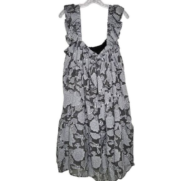 Crown & Ivy Tiered Ruffle Burnout Sleeveless Swing Mini Dress Size XL - Picture 8 of 11